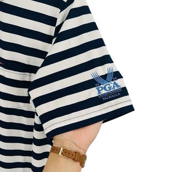 Ralph Lauren RLX PGA Championship Valhalla golf shirt striped size large - Picture 6 of 6